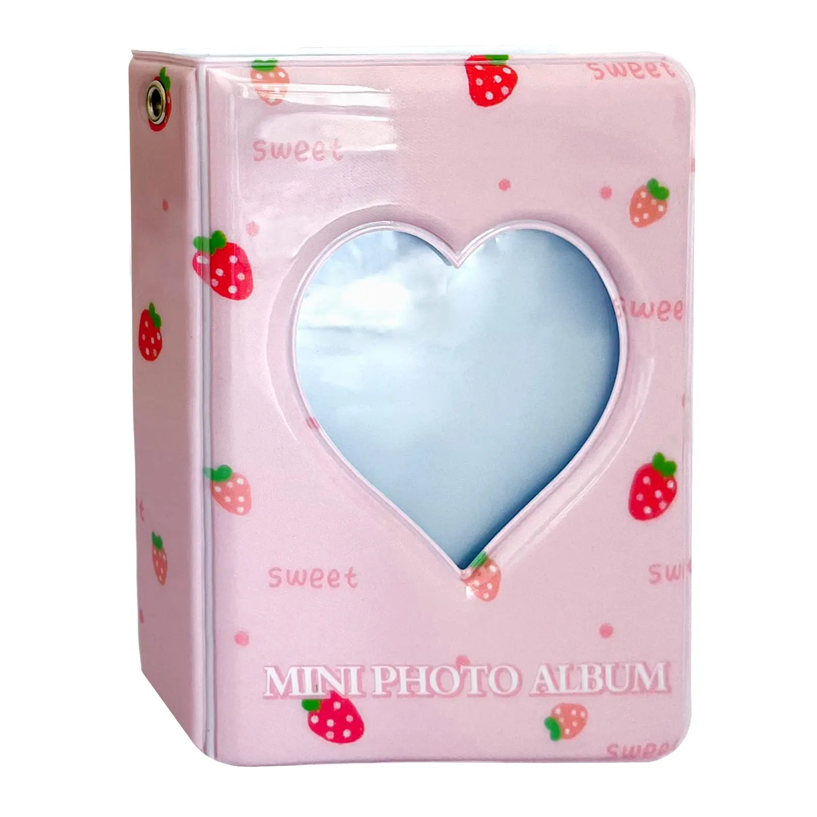 

3 Inch Mini Photo Album Kpop Photocard Holder Book Love Heart Hollow Photocard Binder Photocard Sleeves 40 Pockets for Camera