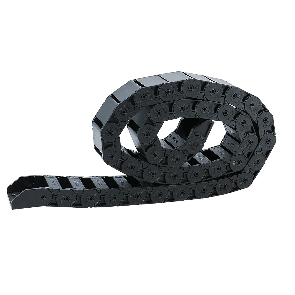 

High-quality 1m 15 X 30mm R28 Plastic Nylon Wire Carrier Cable Drag Chain Semi Enclosed Inner Open CNC, Black