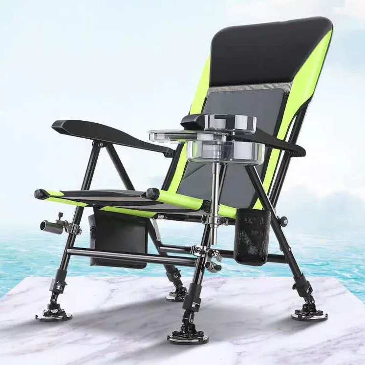 

Newest Popular Creative Fishing Chair Thickened Folding Fishing Chair Light Reclining Fishing Chair, Picture color
