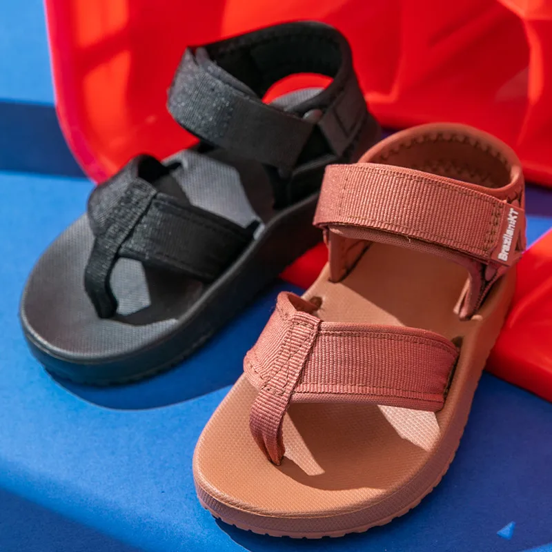 

2021 Summer Kids Sandals For Boys Girls Baby Toddler Beach Shoes Gladiator Children Sandals Student Outdoor Sports Casual Shoes, Black,red,brown