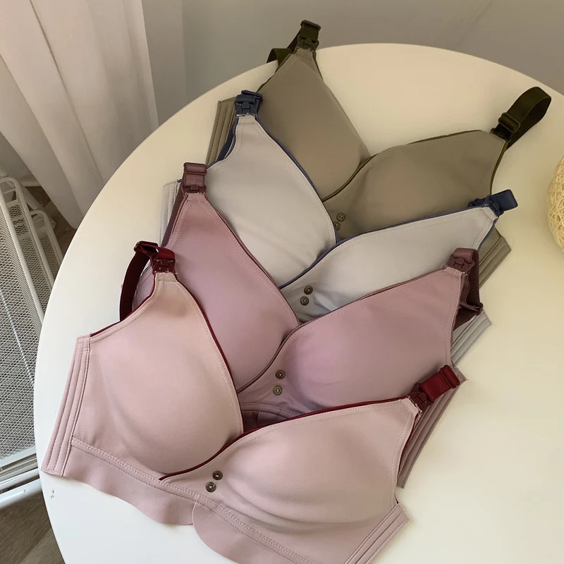 

Comfortable Upper Buckle Wireless Pregnant Women Bra