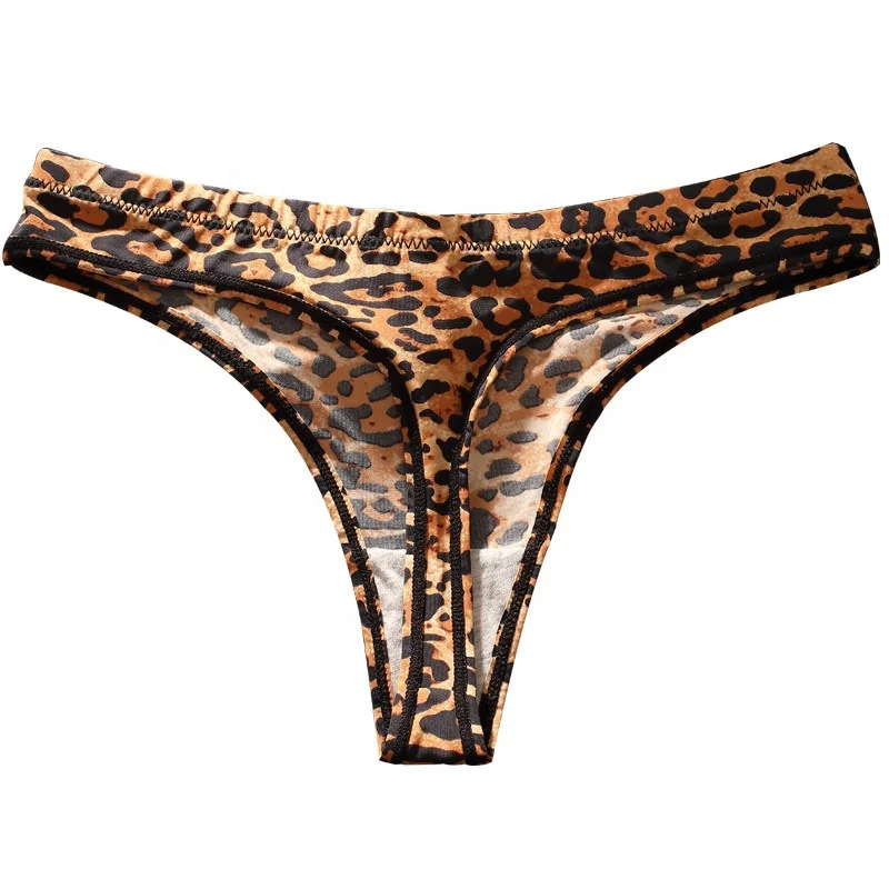 

High Quality Leopard Print Sexy Underwear Women Seamless Panties Sexy Thongs Tangas low waist womens panties, Picture shows