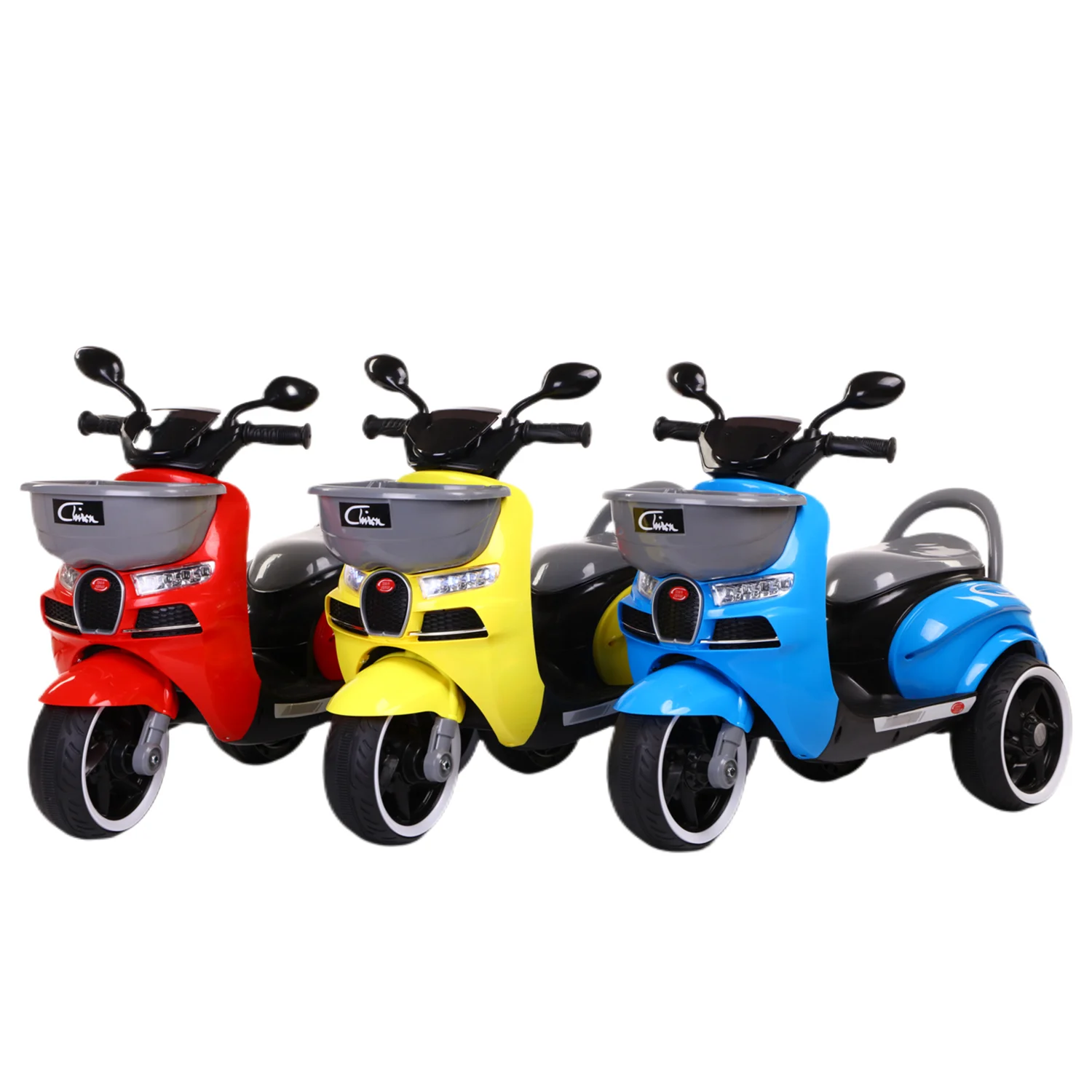 

2022 New Design Cheap Price Three Wheels Child Electric Motorcycle Kids Ride On Cars Red White Yellow Blue