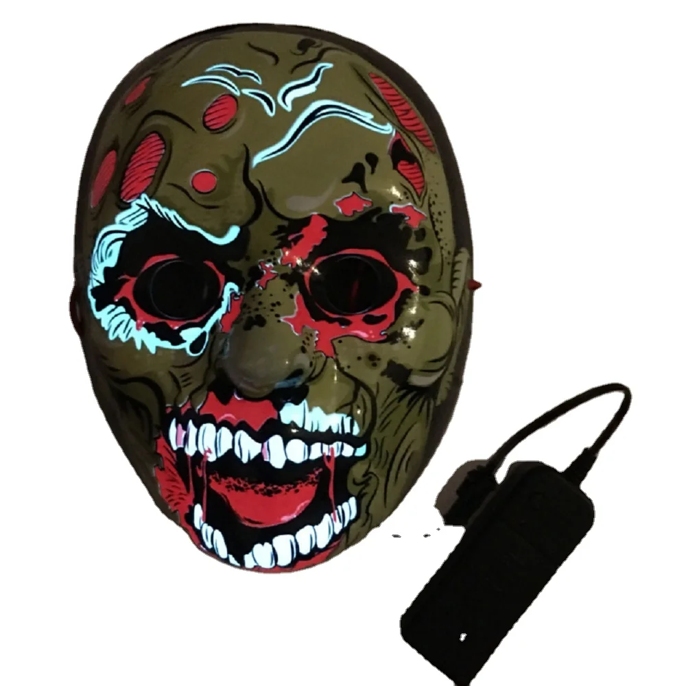 

Newest Hot Sale Fashion Led Mask Light Up Party Facemask3D EL Maskled mask halloween for Halloween Party Event