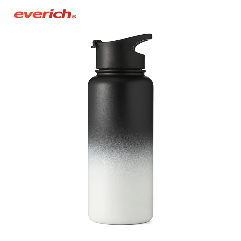 

Everich wholesale Vacuum Insulated Stainless Steel Water Bottle Double Walled Wide Mouth Water Bottle with Lid, Customized color