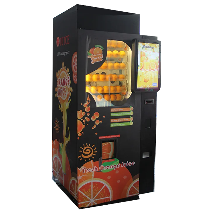 Distributeur automatique de jus d'oranges pressées - Mise en place