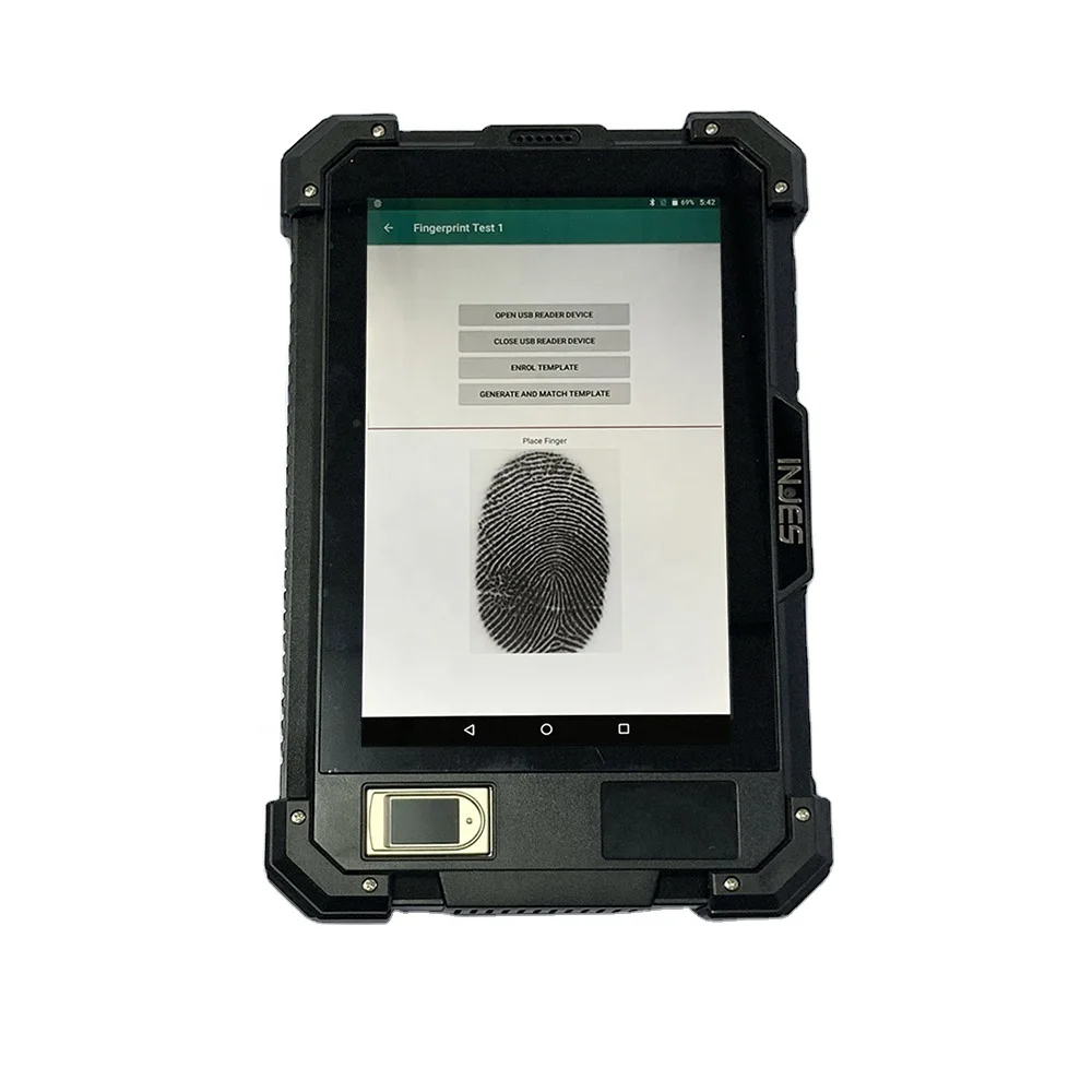

Wireless Portable 4G ID Card Capacitive Sensor recognition Reader Sleek PC android Biometric Fingerprint Tablet 7 inch with sdk