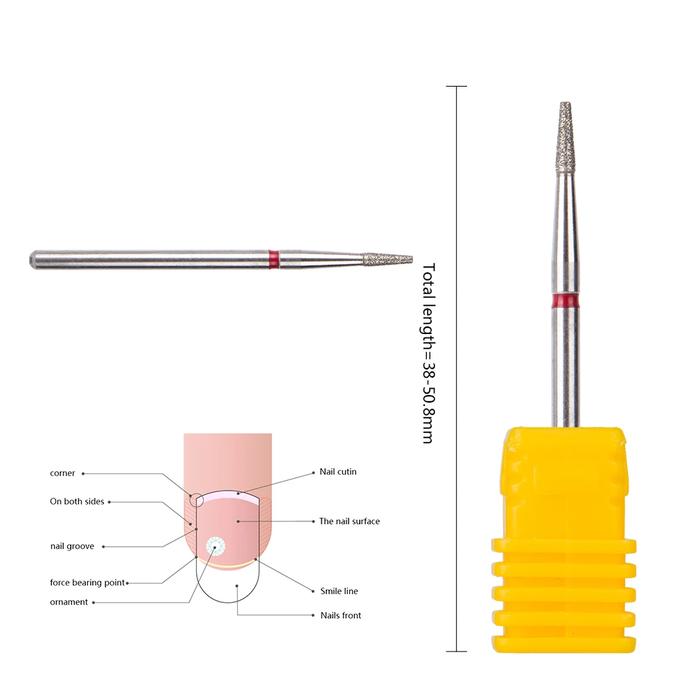 

Professional cuticle clean nail drill bit diamond rotary burrs