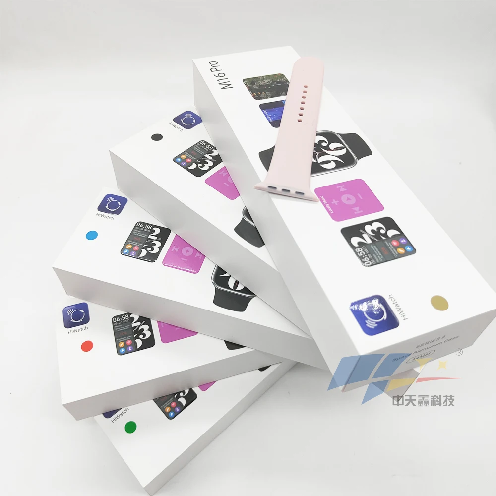 

2021 New Arrival Smartwatch M16 pro 1.75 Inch Large Screen Video Playback BT Call Watch Series 5 6 Men Women Smart Watch M16 PRO, 5 colors