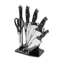 

Profession flatware anti rust tough sharp 6pcs with grinder stainless steel knife set