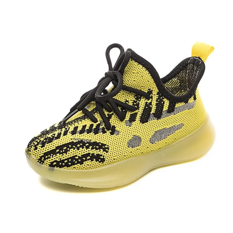 

Kids Children Girls Shoe For Lighting Designers Sneaker 2020 Breathable Lightweight Kid Shoes, Yellow,pink, black