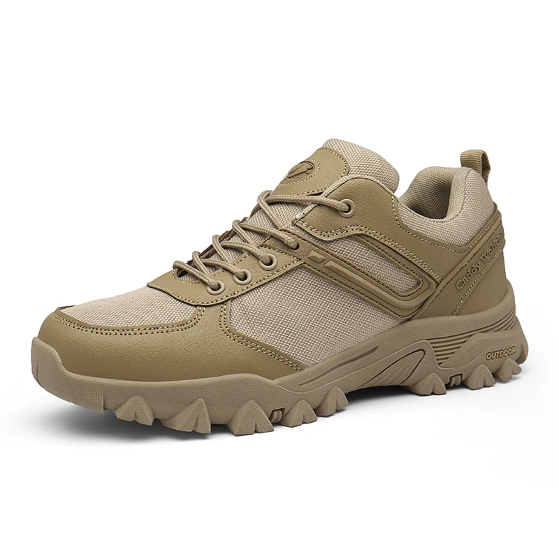 

Leather Breathable Low-top Outdoor Military Boots Manufacturer Lightweight Tactical Boots for men, Sand ,black