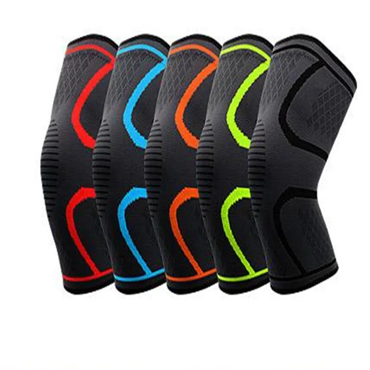 

Marvili Amazon Hot Rodillera Nylon Silicone Antiskid Fitness Breathable Knit Sports Knee Pads Rodilleras Deportivas Sleeves