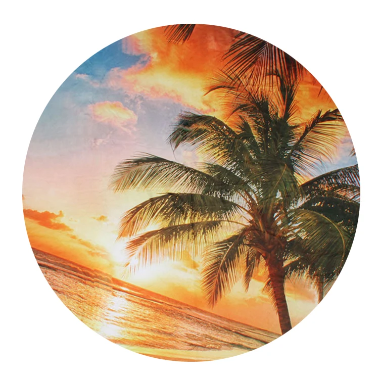 
Quick dry daily leisure scarf popular sarong travel blanket round beach towels pareo 