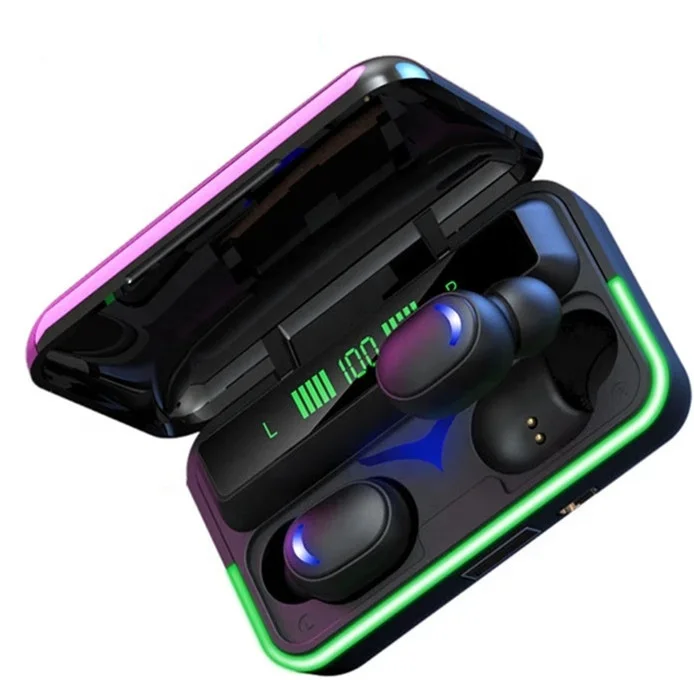 

Professional gamer E10 earbuds TWS 9D Stereo Sports Gaming waterproof in ear Headset Earphones Headphones with mic for iphone, Black