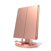 

Wholesale LED light makeup mirror, USB power input LED makeup mirror, high quality makeup mirror with light