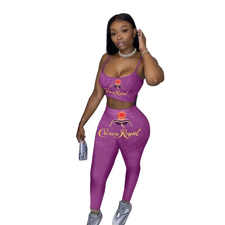 

2020 hot sale fashion casual long trousers 2 piece set women snack pants