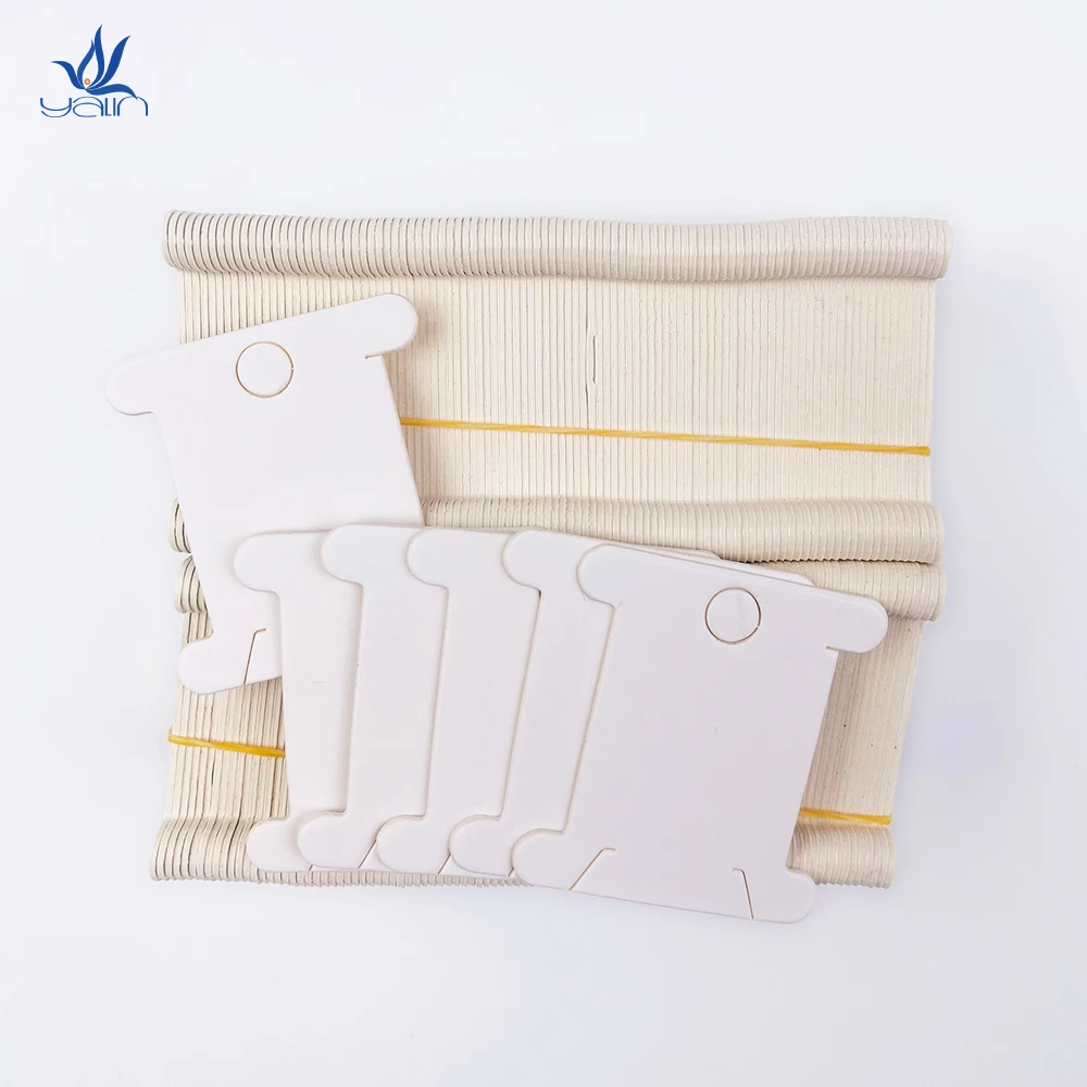 100 PCS Thickened White Cardboard DIY Board for Manual Cross Stitch Paper & Wire Winding Simple Style Sewing Storage