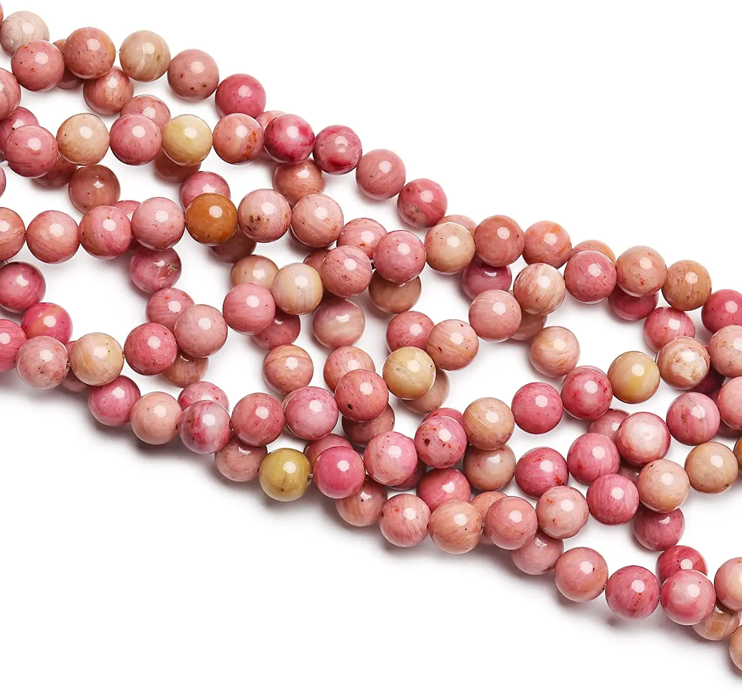 

Natural Rhodochrosite Round Beads for Jewelry Making DIY Gemstone Beaded Necklace 15.5Inch Wholesale 3/4/6/8/10/12/14MM