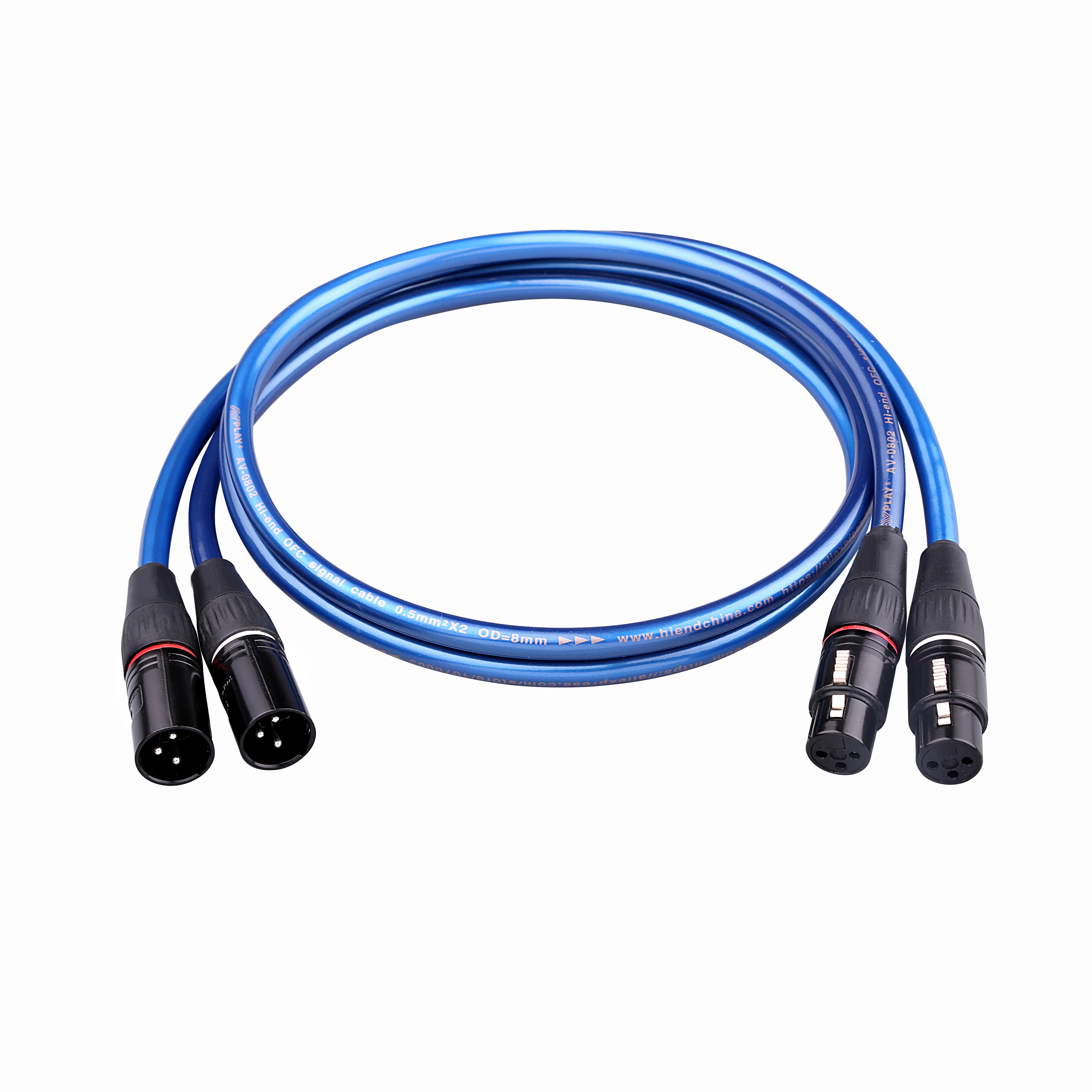 

AVplay AV-0802 HiFi Audiophile Hi-end Quality XLR Cable 4N 0.5mm2 Cooper core 1m 1.5m 2.0m 3m 4m 5m 6m 7m 8m 9m