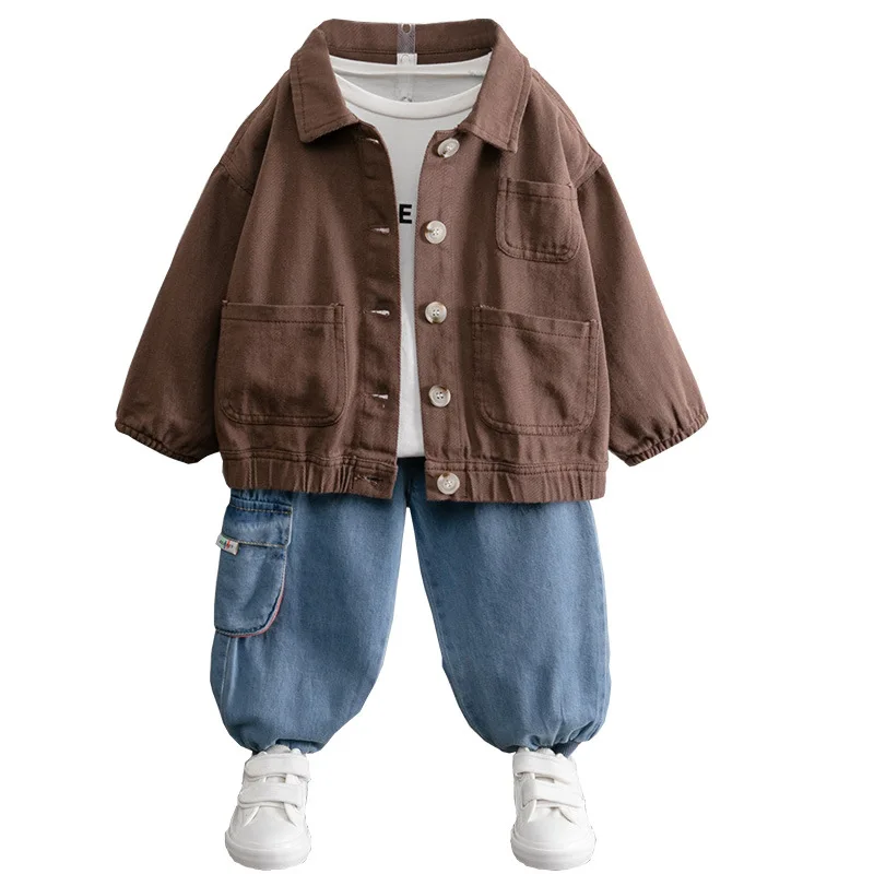 

2021 new children's fashion casual single-breasted jacket suit, Picture shows