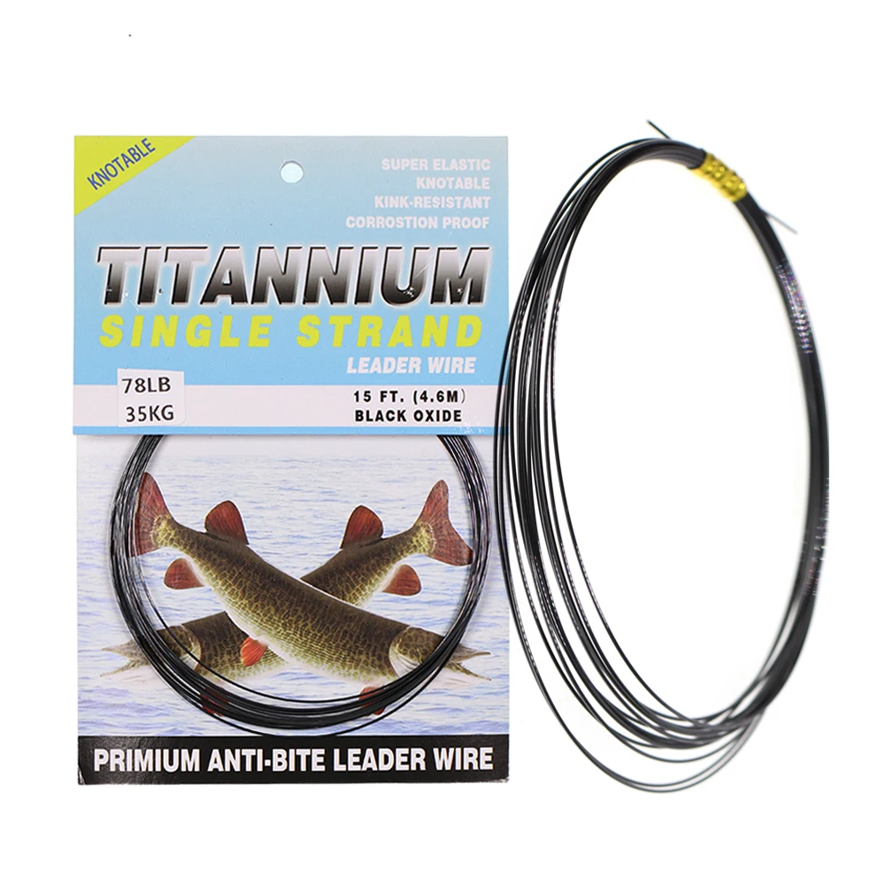 15ft/4.6m Nickel Titanium Fishing Wire Kink-Resistant Titanium Fishing Leader Line Tuna Pike Saltwater Fishing
15ft/4.6m Nickel Titanium Fishing Wire Kink-Resistant Titanium Fishing Leader Line Tuna Pike Saltwater Fishing