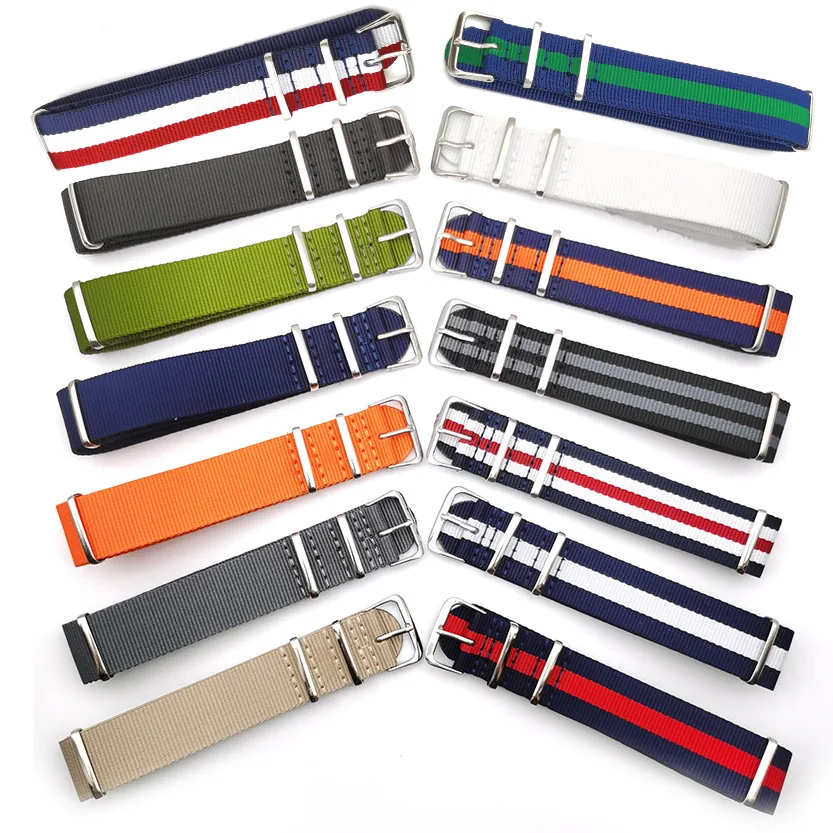 

2018 new fashion multi color nylon wrist nato watch strap