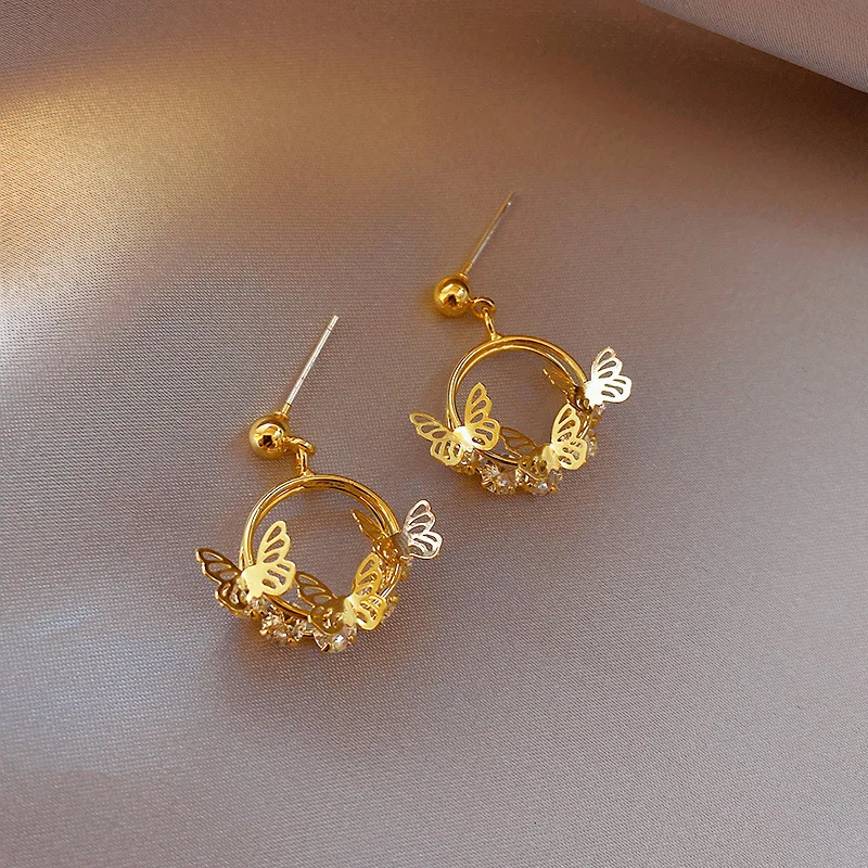 

fashion trendy wholesale butterfly drop dangle earring