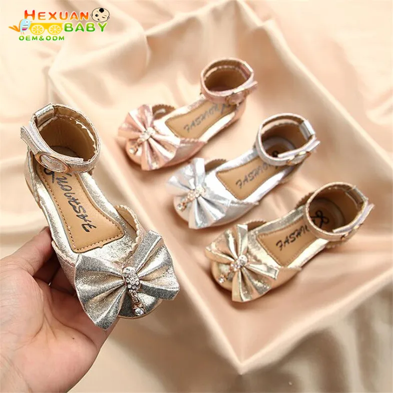 

wholesale HOOK & LOOP children's bowknot flats dress shoes girl, Picture shows