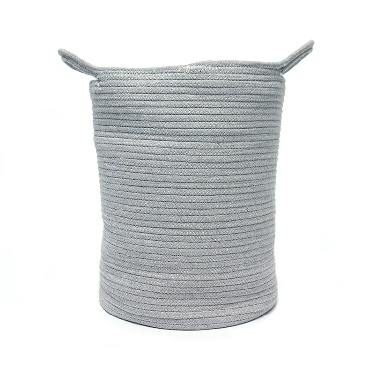 

Cute Cotton rope woven desktop storage basket easter basket