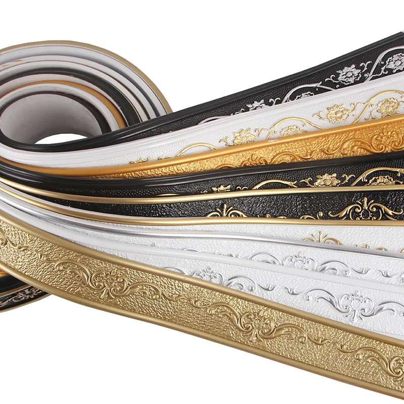 

European style ceiling line self-adhesive skirting pvc soft line TV background wall modeling decorative frame line comes with ad, Colorful