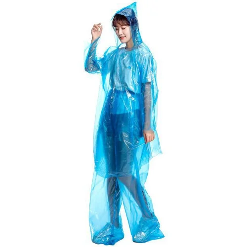 

Disposable Adult Plastic Raincoat With Logo PE Rain Poncho Rain Coat for woen, Blue,red,yellow,white,etc