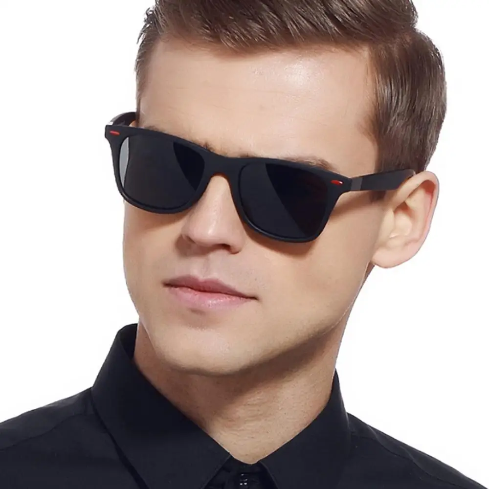 

Classic Polarized Sunglasses Men TR90 Square Frame Sports Sun Glasses Male Driving Goggle UV400 Eyewear Polaroid PROTECTION LENS, Multi colors