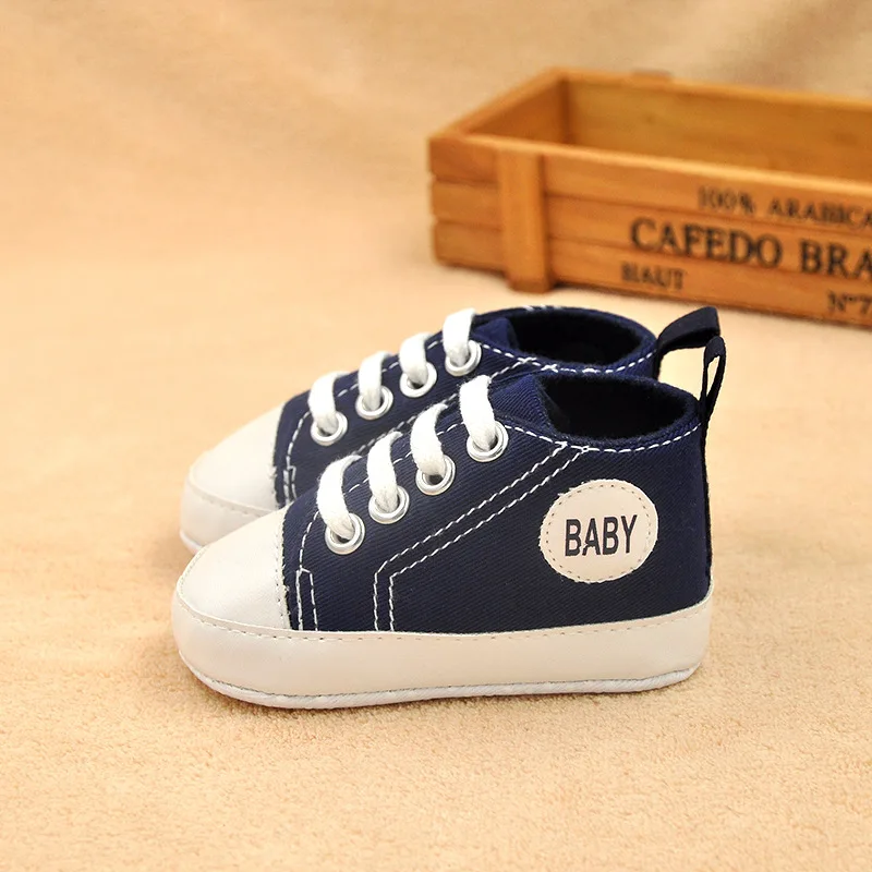 

New Canvas Classic Sports Newborn Baby Boys Girls First Walkers Shoes Infant Toddler Soft Sole Anti-slip Baby Shoes, 7 colors