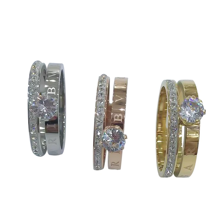 

Fashion Ladies Silver Gold Finger Ring Set For Women And Men, Silver,gold,rose gold
