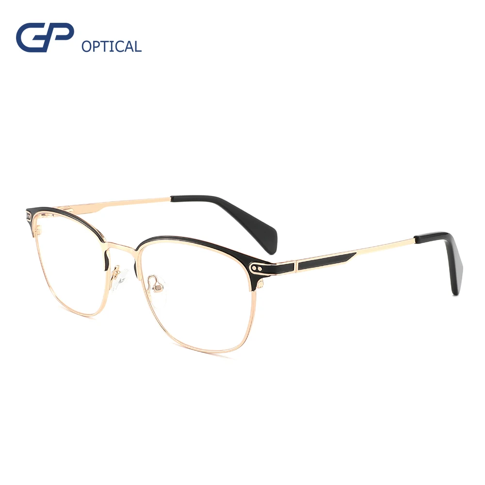 

Fashion design frame metal optical frames ready stock eyeglass frame new designer fashion metal eyewear glasses, 4 colors