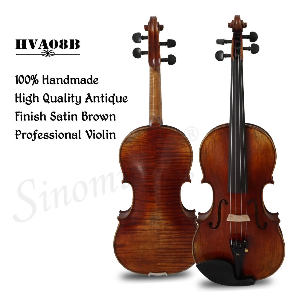 

Aiersi string instrument 4 4 stradivari style professional handmade painted brown colour antique advanced violin, Antique brown