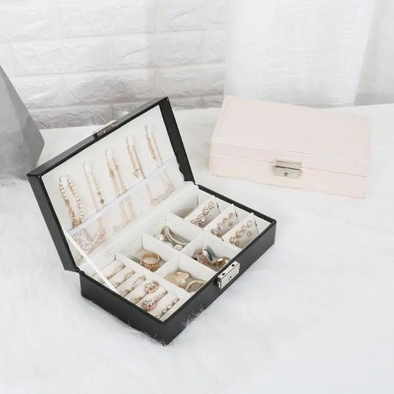 

Waterproof Solid Fashion Design Leather Package Storage Box Jewelry Show Case