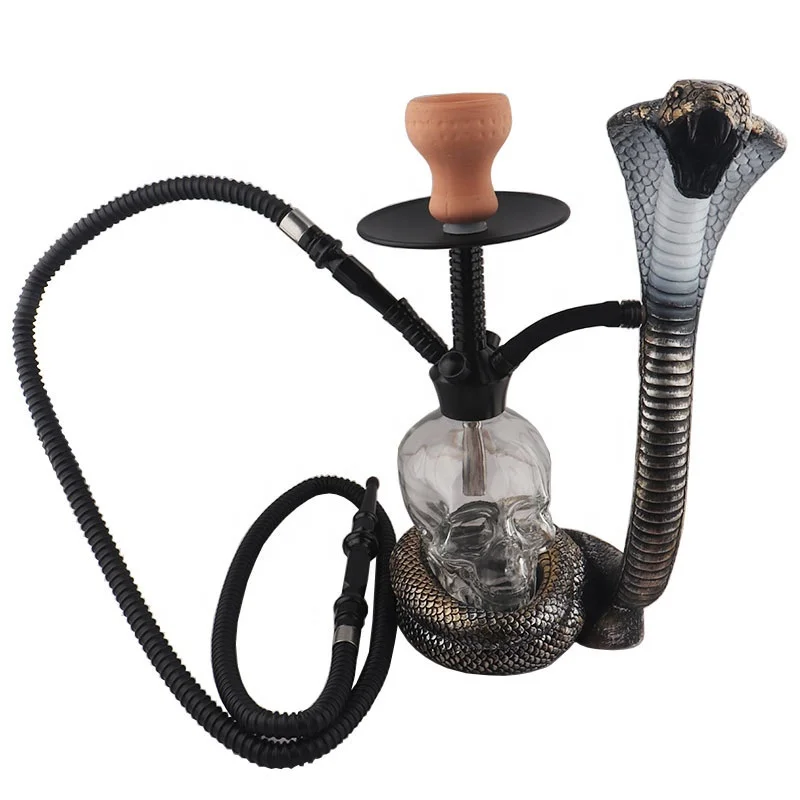 

Best Selling Amazon Wholesale High Quality Serpentine Design Hookah Rod Smoking Hose Set Bowl Portable Hookah