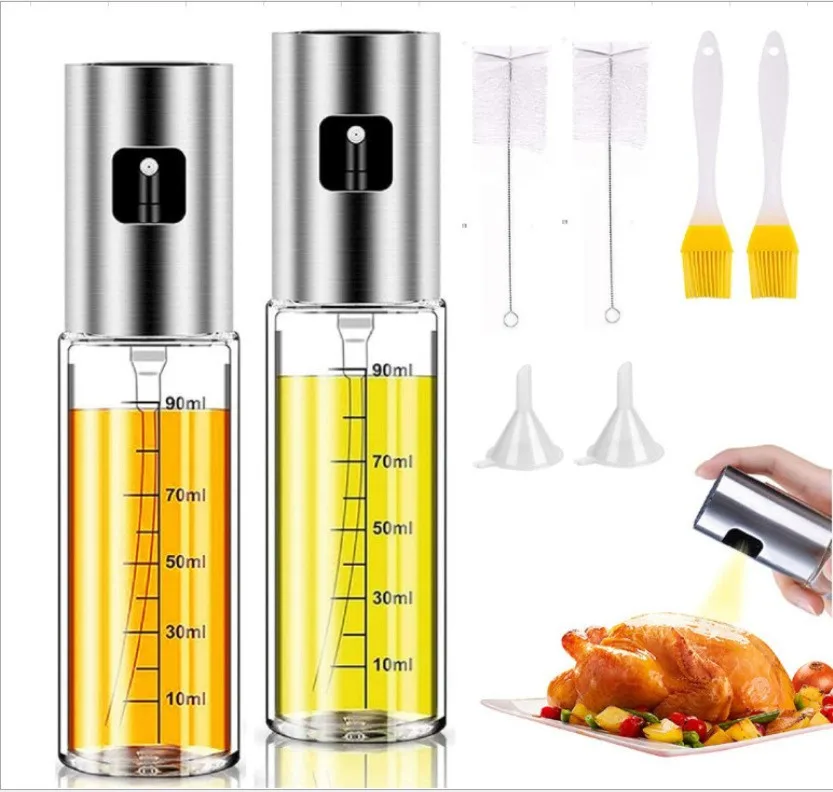 

304 stainless steel press type barbecue Olive Oil Sprayer Bottle for Cooking and Air Fryer