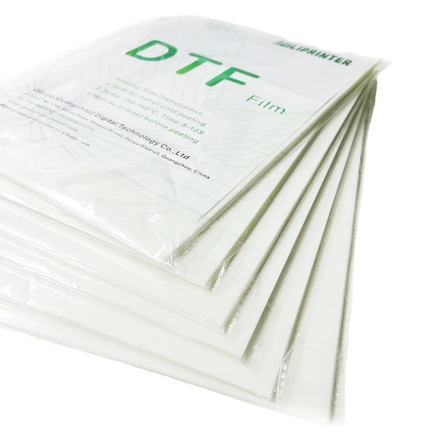 

High stability dtf pet film sheet A4 A4+ A3 A3+ size for DTF heat transfer printing for T-Shirts DTF sheet film