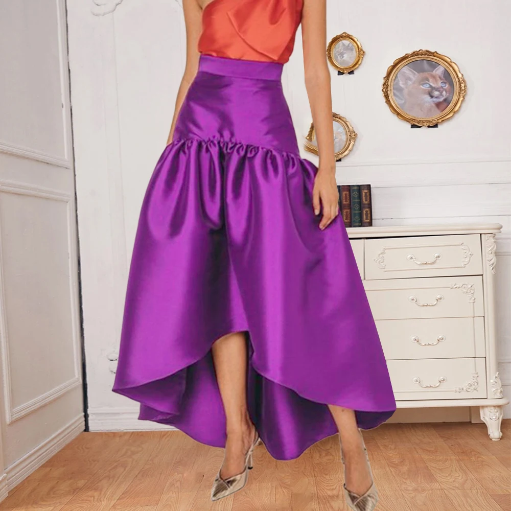 

Autumn Party Irregular Purple Christmas Elegant AOMEI African Lady Skirts