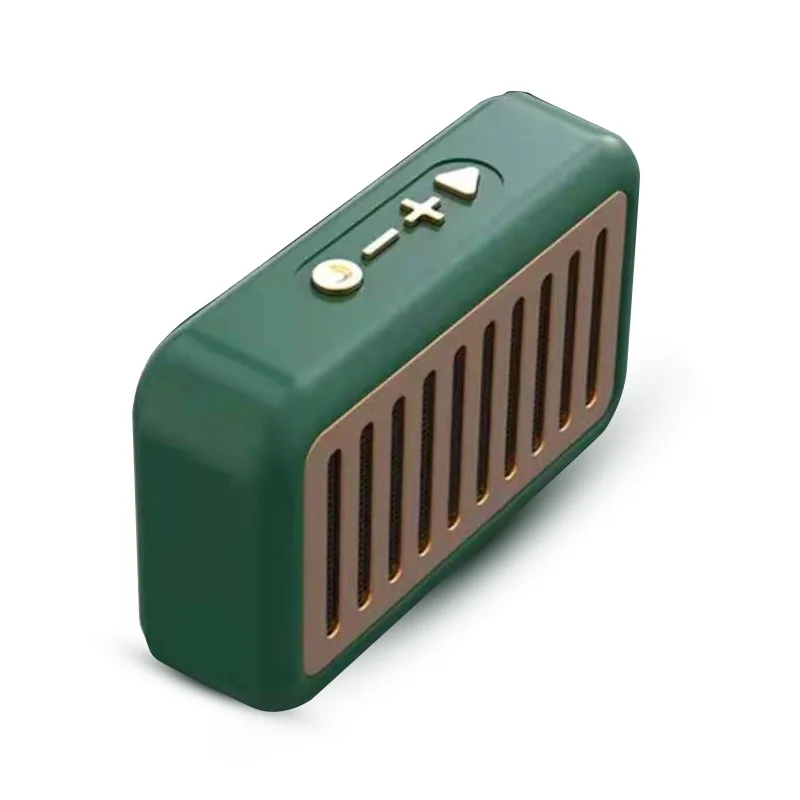 

New Products Grass Green Retro Table Mini Portable Waterproof Blue tooth 5.0 Indoor/Outdoor Desktop Speaker