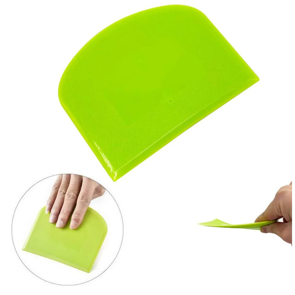 Dough Scraper Bowl Scraper Foodsafe Dough Cutter Plastic Bench Scrapers For Bread Dough Cake