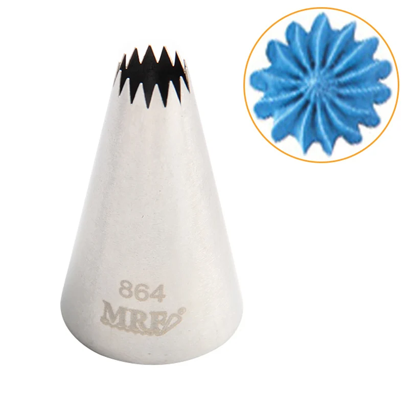 

864 piping tip cake decorating nozzles flower nozzle pipe stainless steel 304 icing piping tips nozzles set 4B cake tools