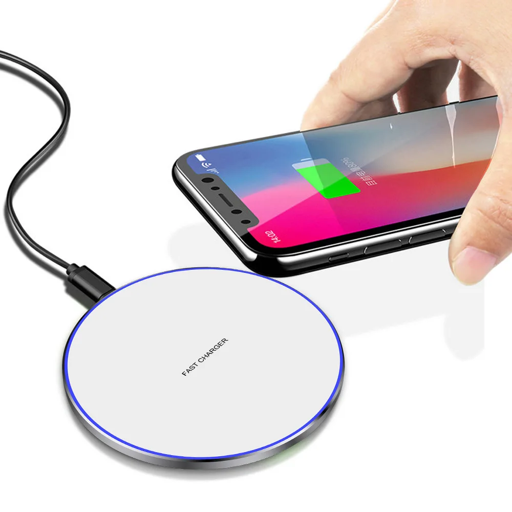 

10W Qi Enabled Wireless Charger Fantasy Wireless Phone Chargers OEM Wireless Charging Pad For iPhone Samsung Draadloze Oplader, Black,gold,silver,red