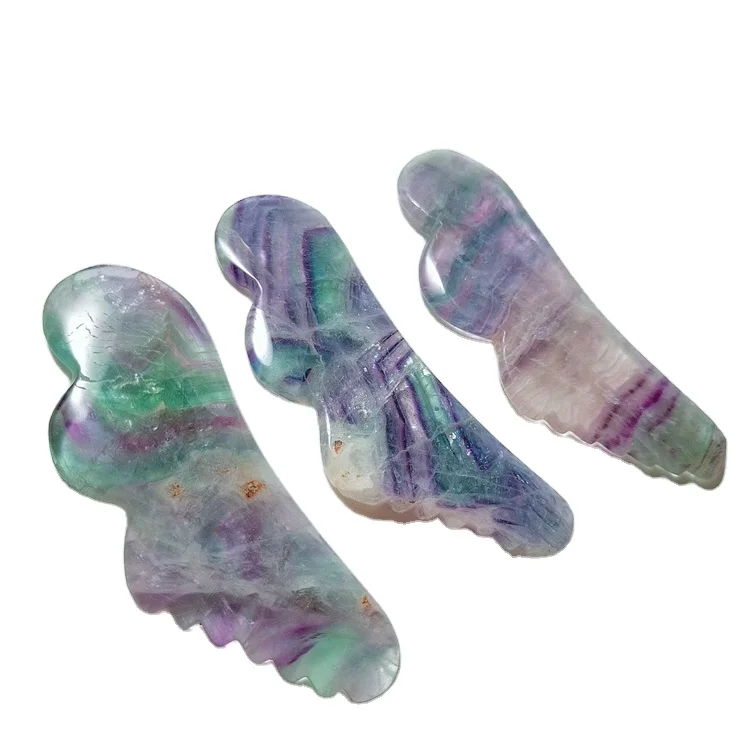 

2020 hot selling face application and massager properties fluorite nature jade guasha face massage