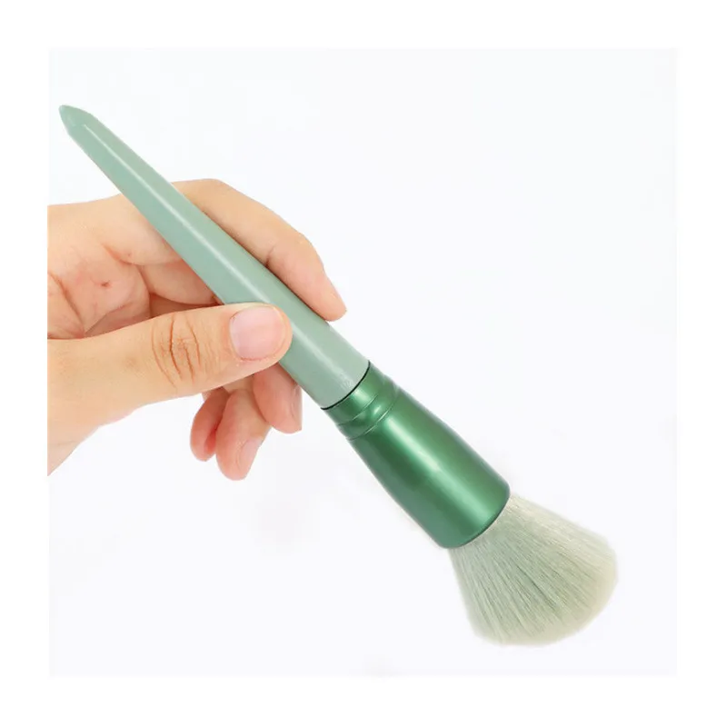 

Hot Sales 13 Pcs Milk Green Wooden Handle Premium Synthetic Concealers Shadows Makeup Brush Set