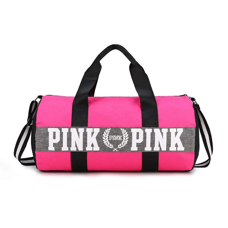 

Hot Large Capacity Women Duffel Travel Bag Patchwork Color Pink Waterproof Gym Sport Bags for Fitness Training Yoga Duffle Bag, Rose red,pink,red,navy blue,black,gray