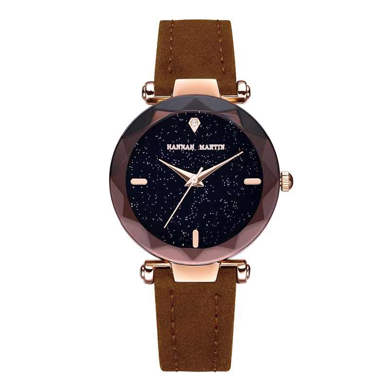 

Wholesale Cheap Brown Luxury Laether Band Women Wrist Watches Fashion Simple Starry Sky Ladies Quartz Watch Reloj De Mujer, 5 colors
